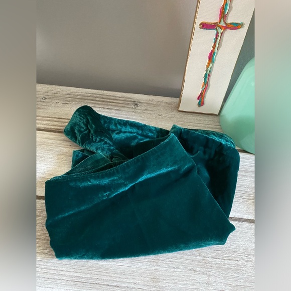 Free People Annalise Velvet Mini Skirt ✨Deep Teal Size 2 | slit boho short - Picture 15 of 16